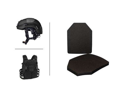 Hoplite Level IV Body Armor, Carrier & Helmet Combo- 26605 SAPI / Mark II Carrier - ArmorLite USA